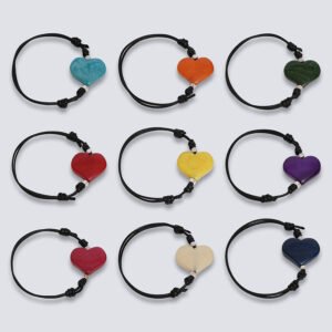 Bracciale animaletti Tagua colorata cuoricini