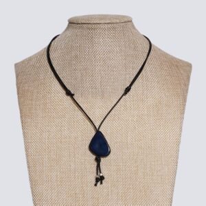 Girocollo fetta Tagua colorata blu