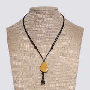 Girocollo fetta Tagua colorata giallo