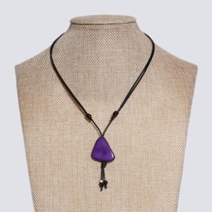 Girocollo fetta Tagua colorata viola