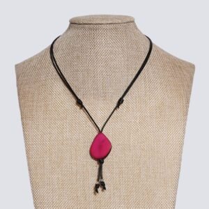 Girocollo fetta Tagua colorata rosa