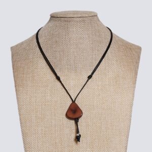 Girocollo fetta Tagua colorata marrone