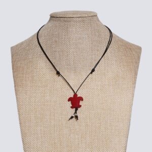 Girocollo animaletti Tagua colorata tartaruga marina rosso