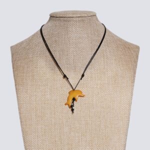 Girocollo animaletti Tagua colorata delfino giallo