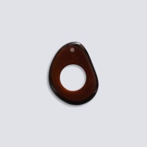 Tagua colorata Petalo forato marrone
