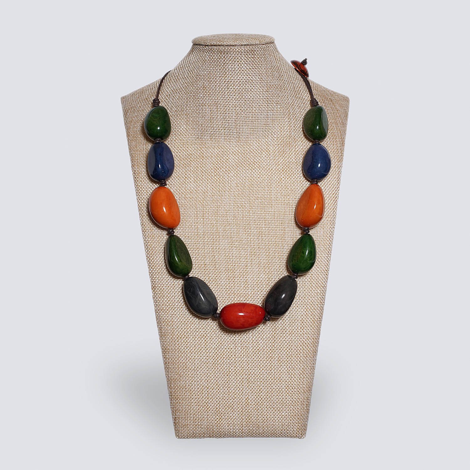 Collana semi di Tagua colorata AUTUNNO